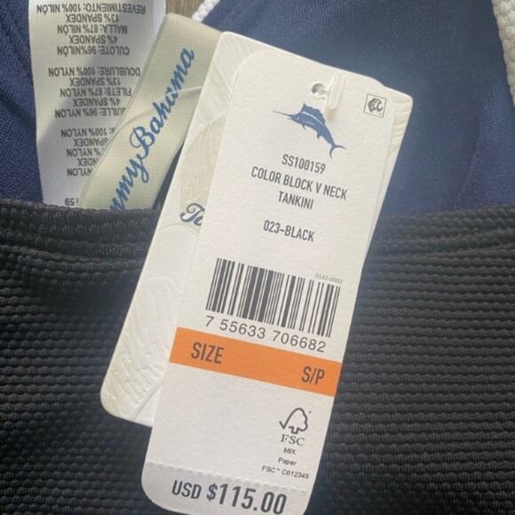 Tommy Bahama Color Block V-Neck Tankini - Picture 6 of 7